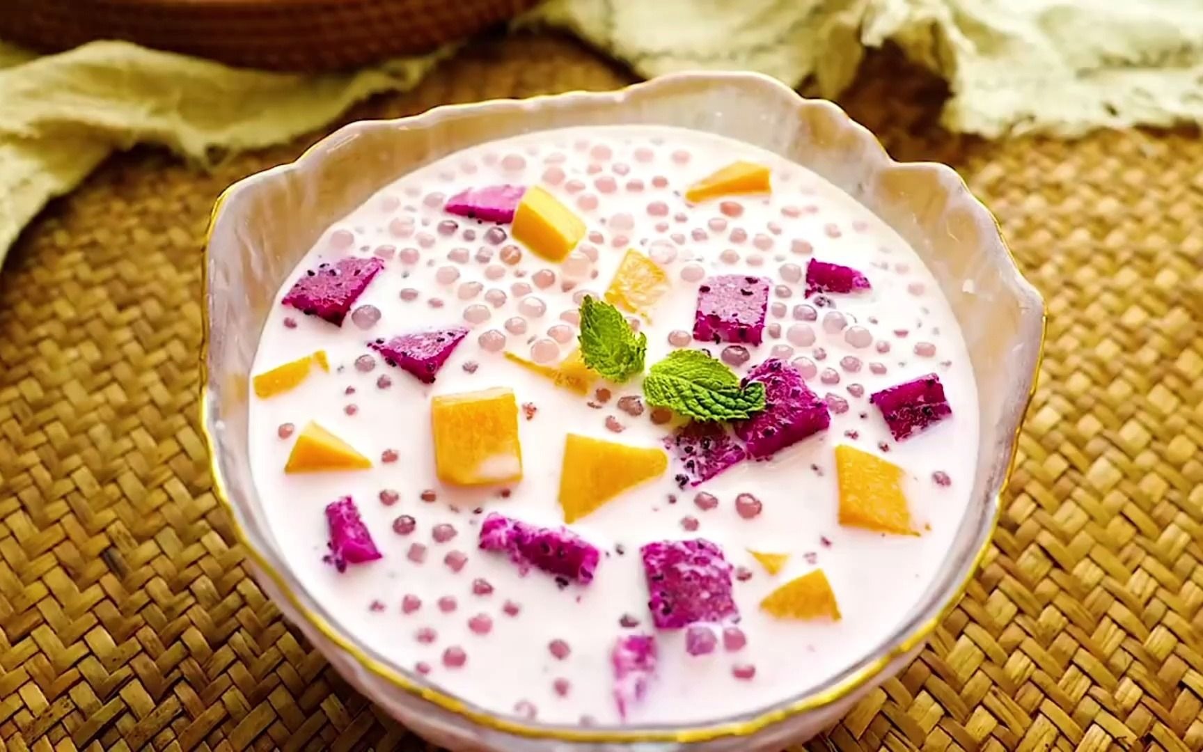 营养美味午餐食谱 |超级爽口弹牙的椰香芒果西米露~试试吧!