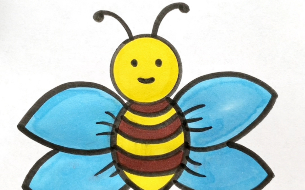 勤劳的小蜜蜂简笔画