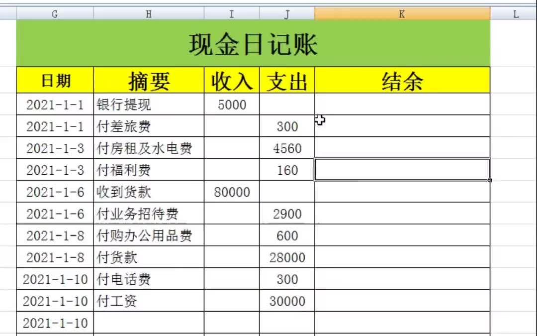 【出纳攻略】出纳必须会的现金日记账哔哩哔哩bilibili