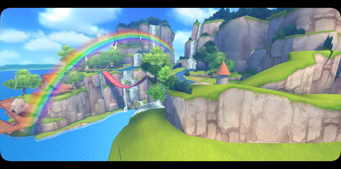 《qq飞车手游》跑彩虹风车岛卡死录下来的全景_哔哩哔哩bilibili_qq