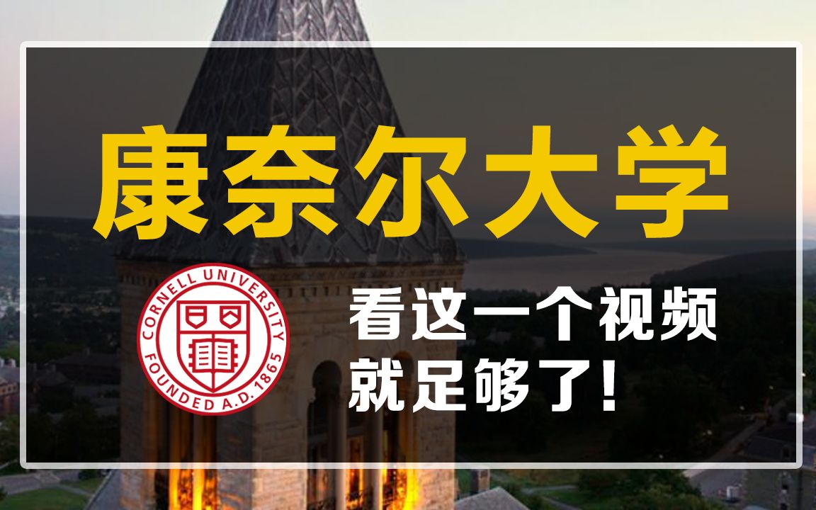 “康村”,最平易近人的常春藤大学!全球NO. 1 的酒店管理,满足你所有想象 | 美国大学校研哔哩哔哩bilibili