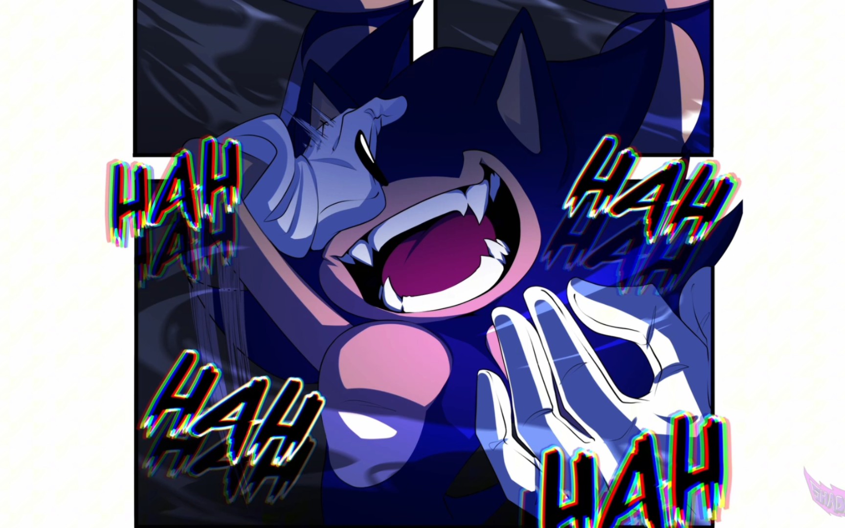 索尼克同人漫配dark sonic vs shadow (sth comic),黑青又干架了