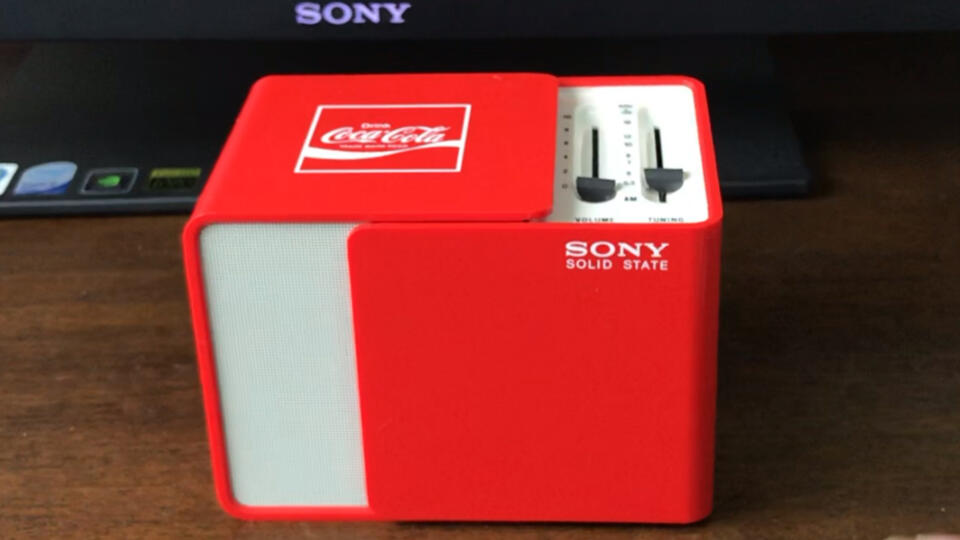 传奇再现：索尼播音盒SONY TR-1825 大红色可口可乐COCA COLA联名限量款._哔哩哔哩_bilibili