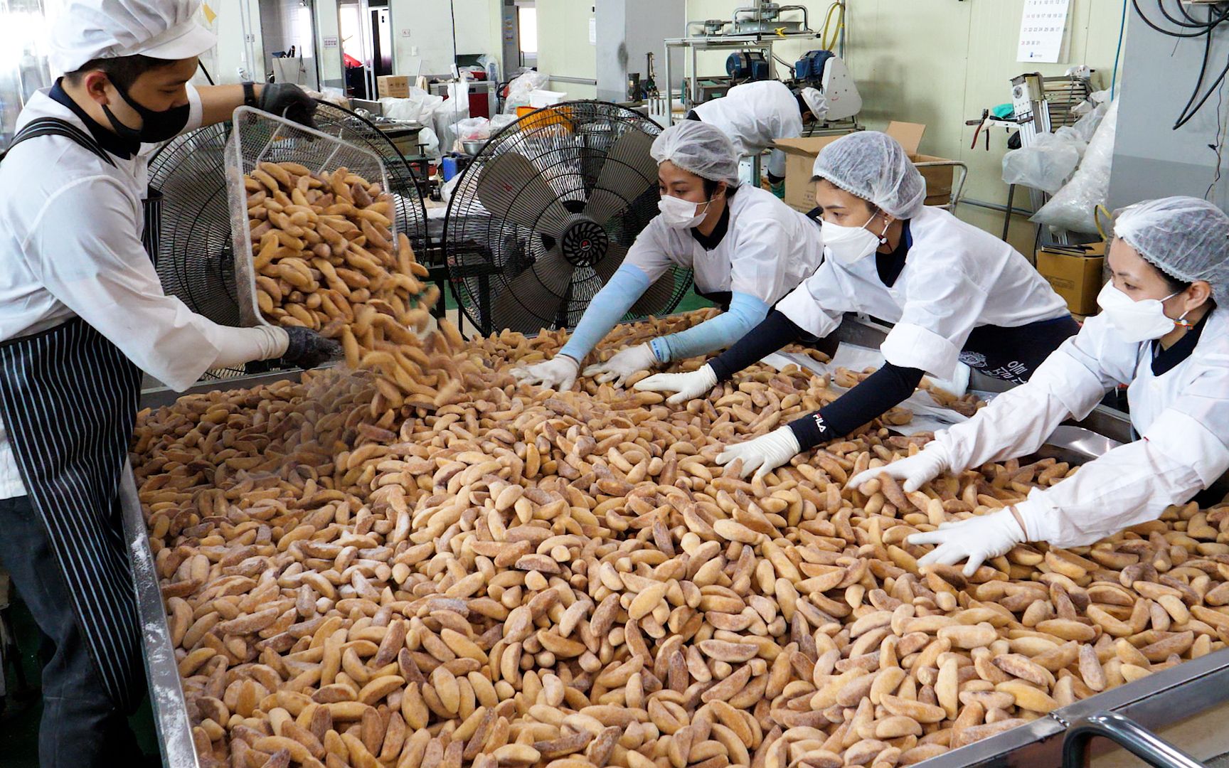 带你走进工厂,超市里常见的香蕉面包批量生产线!