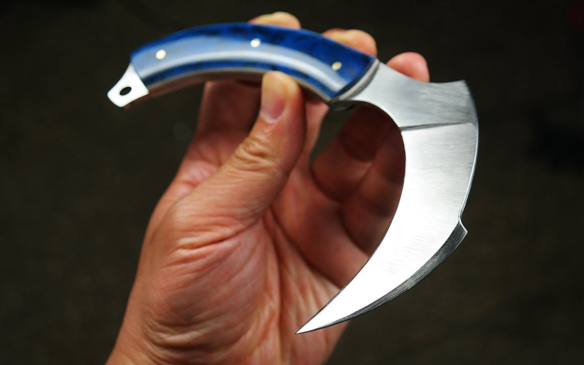 【刀具制作】制作一把蓝炳 爪子刀,好看又好用