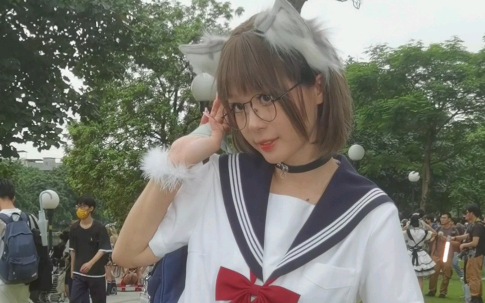 广州米哈游漫展jk美女