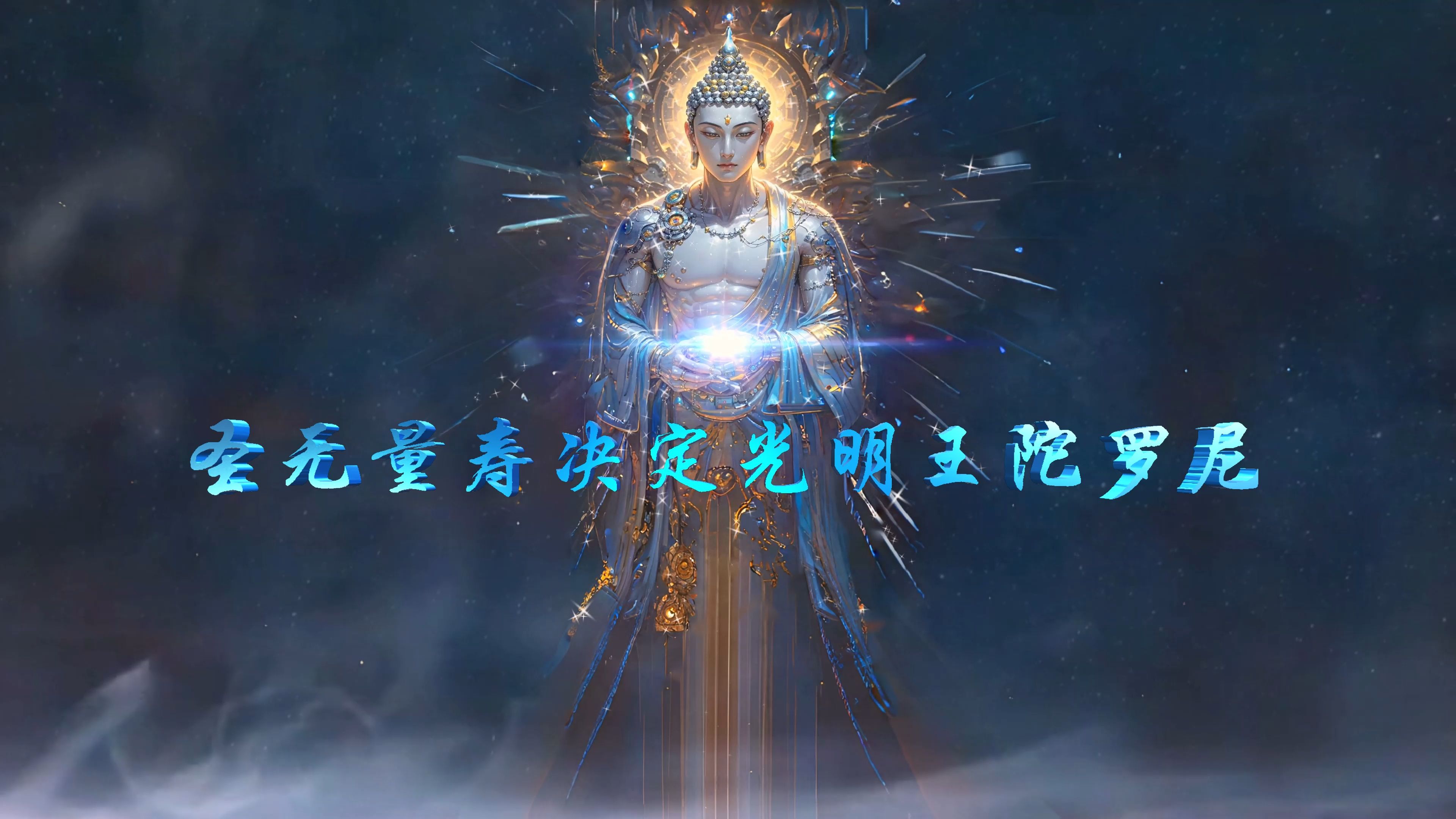 【圣无量寿决定光明王如来陀罗尼】 悦耳佛音 动感字幕混音剪接版