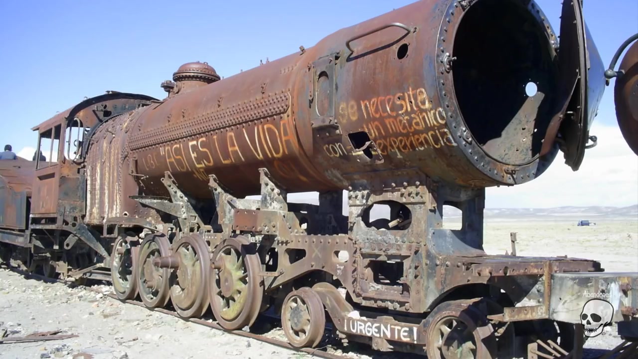 报废的蒸汽机车图片