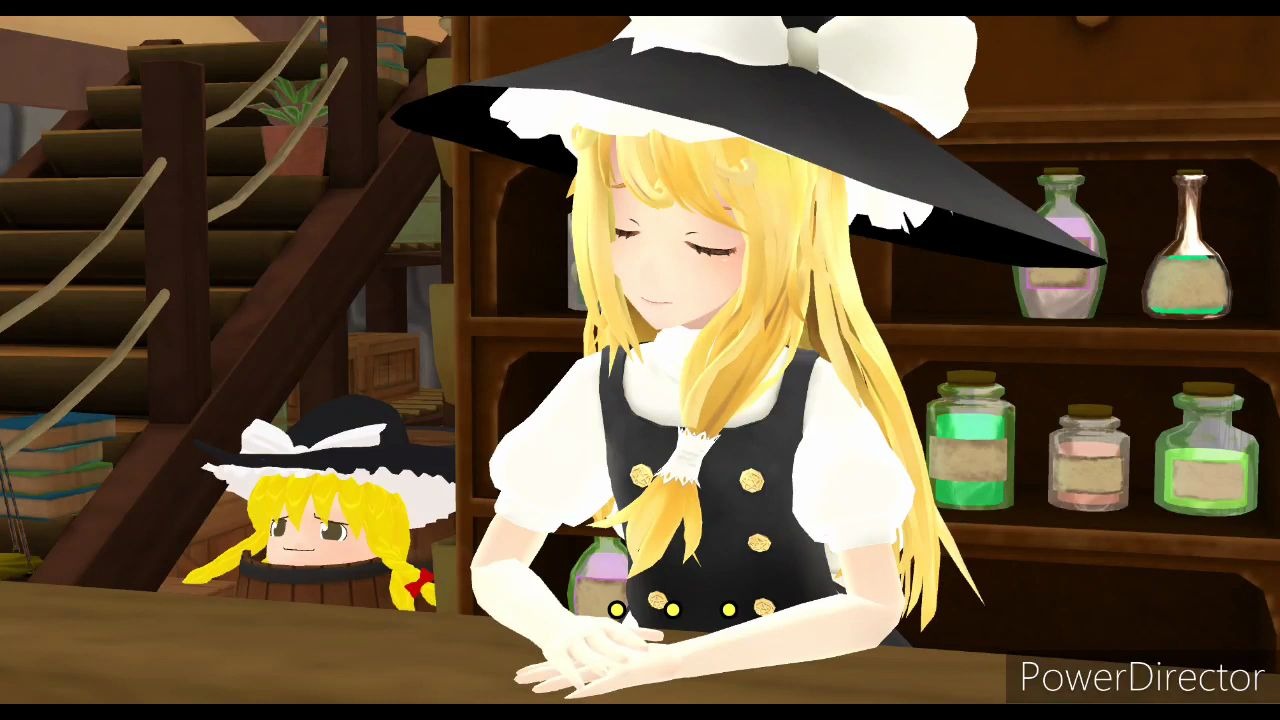 [スマホmmd](東方mmd)霧雨魔法店にお客が来ました 1 [紙芝居]