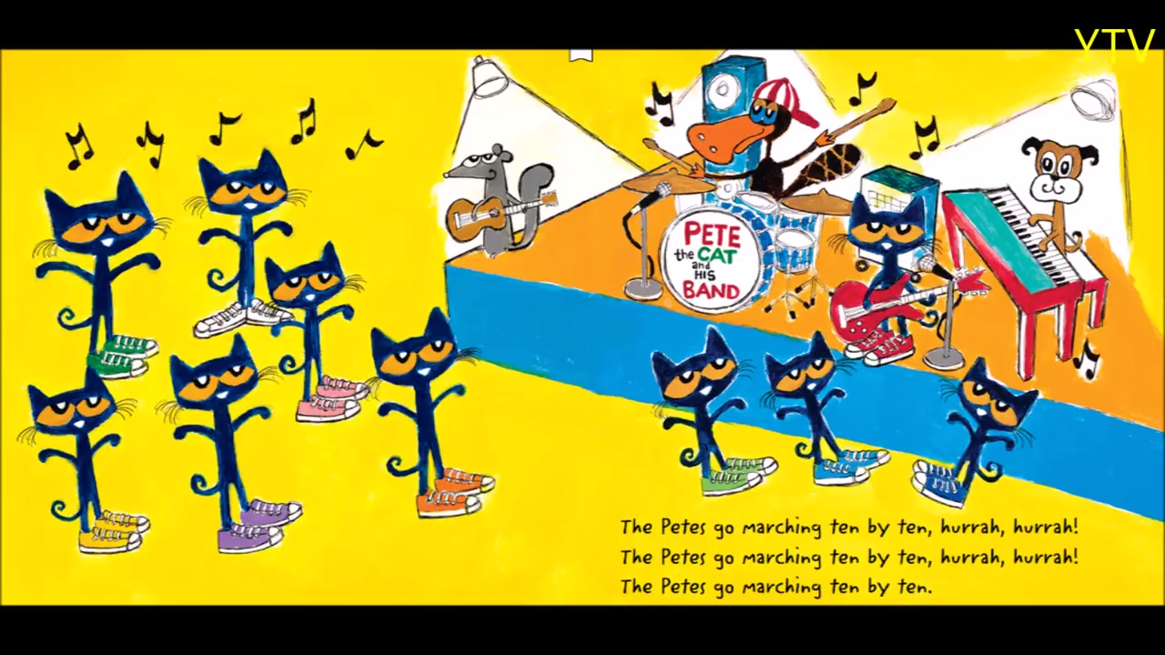 [图]皮特猫 去行军的皮特 经典英文绘本 磨耳朵 I can read, Pete the Cat The Petes Go Marching