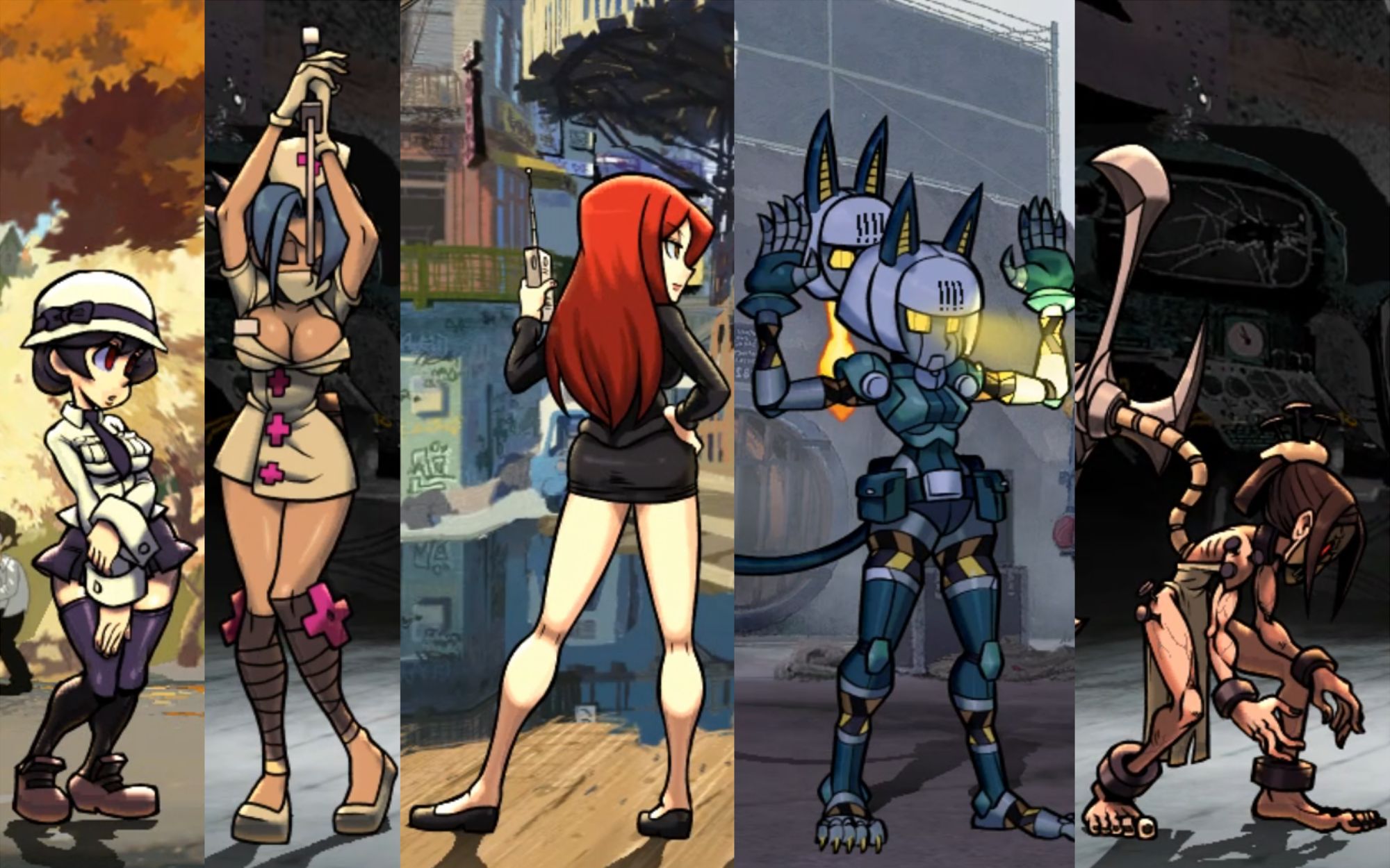 skullgirls1五位女性角色剧情格斗通关