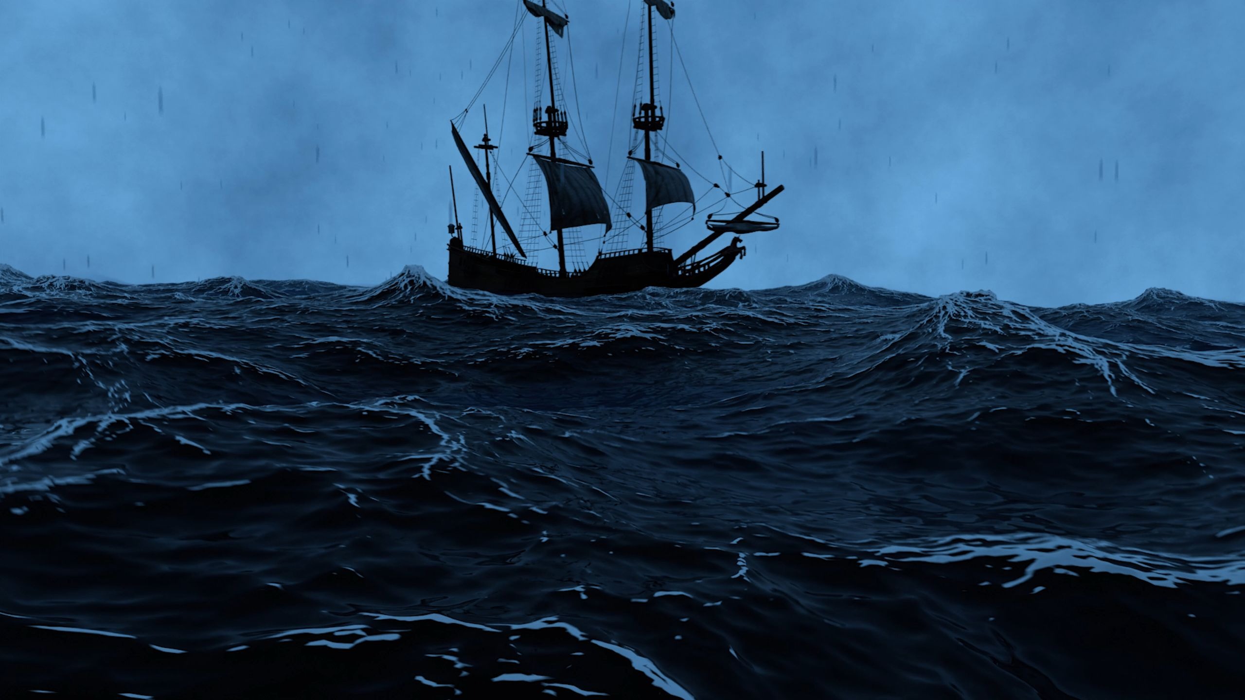 暴风雨来临时的海面