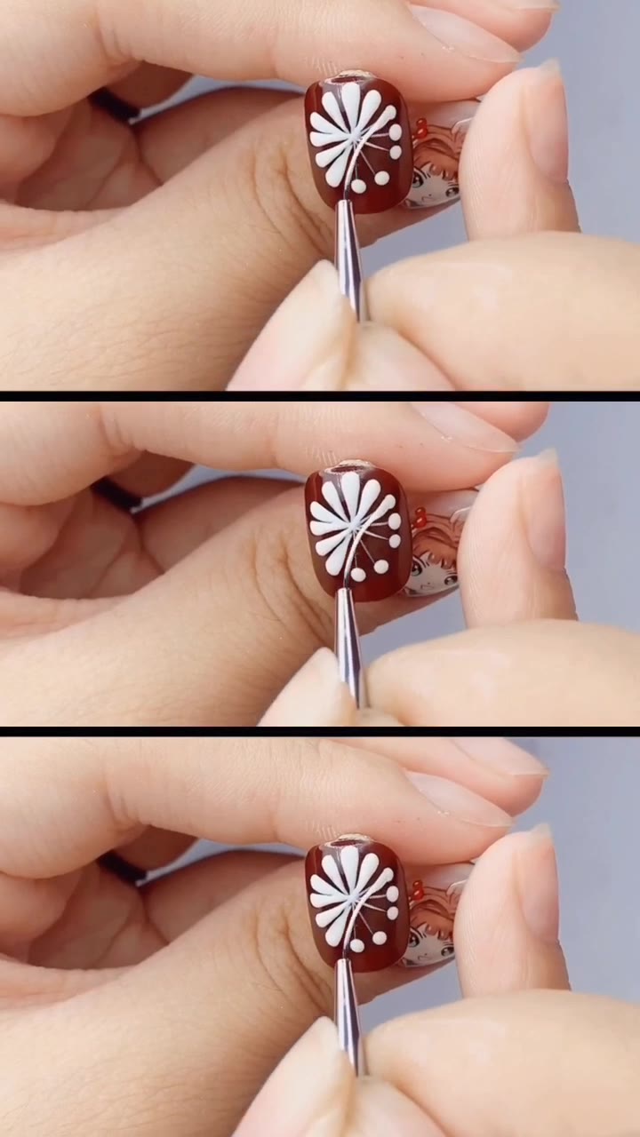 适9415零基础新手小白入门学的雏菊98彩绘美甲培训教程