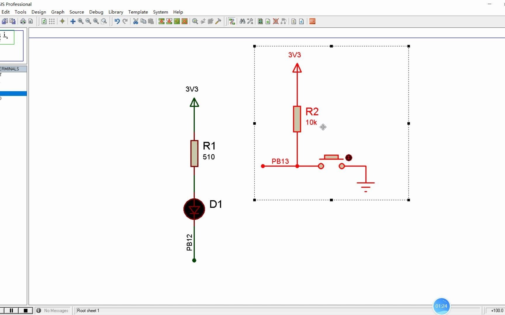 [图]《STM32单片机快速入门》（主控芯片STM32F103C8T6）按键控制LED（17）