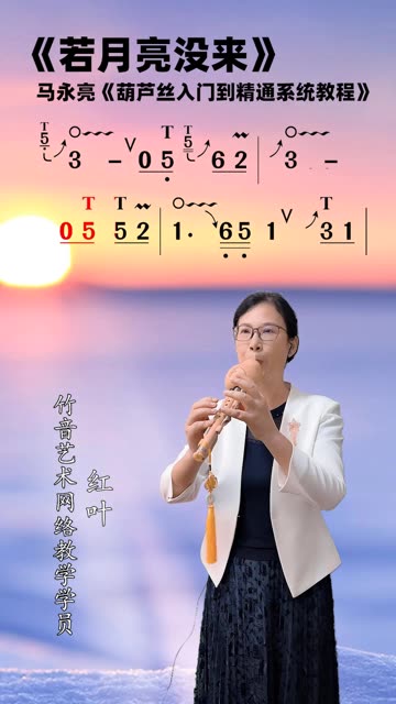 葫芦丝《若月亮没来》马永亮老师网络教学私教学员红叶演奏