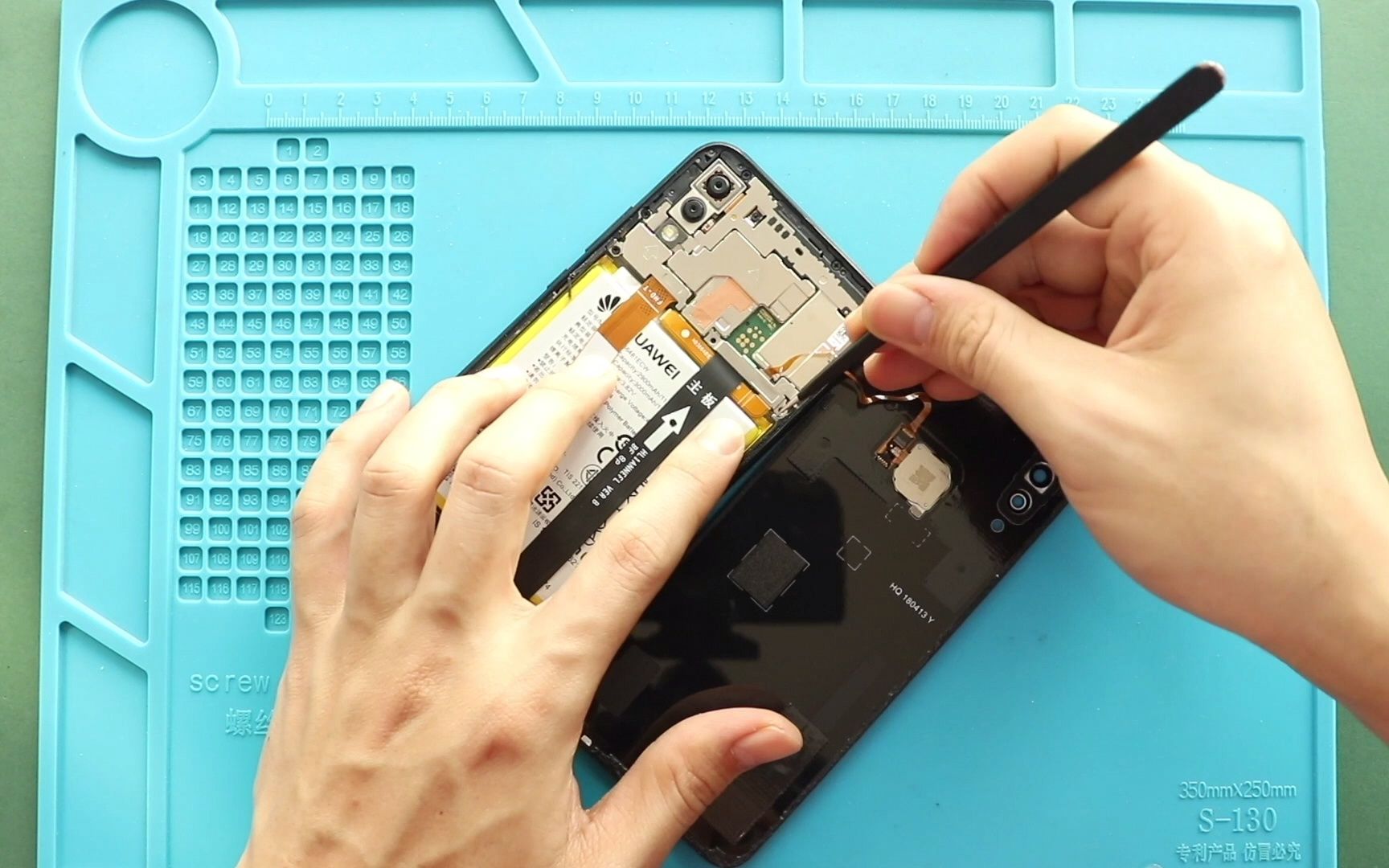 活动作品华为p20青春版p20lite电池更换教程拆机步骤
