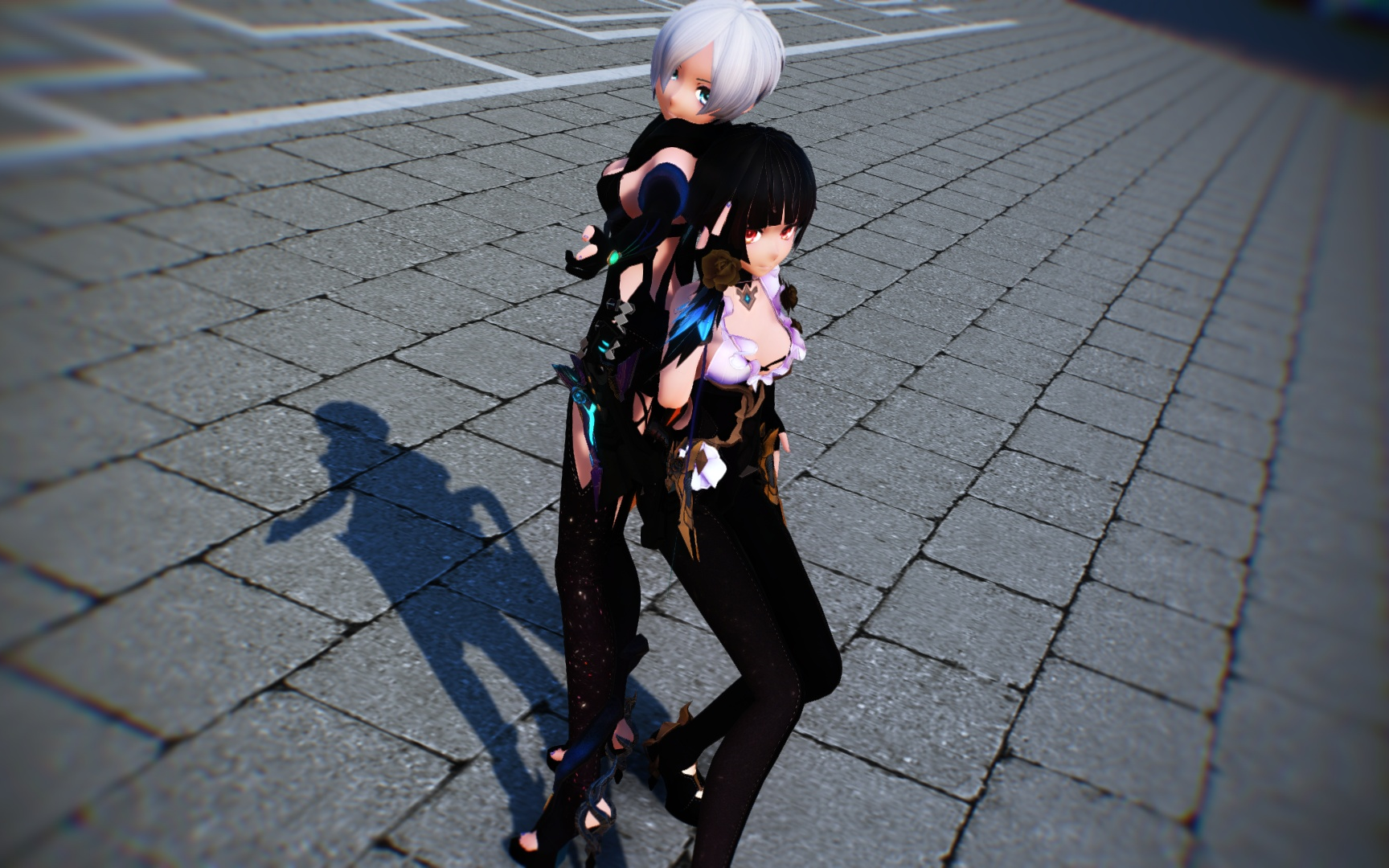 [枪神纪mmd 镜头配布]沉迷两只母猴大长腿无法自拔,日渐消瘦_(:зゝ