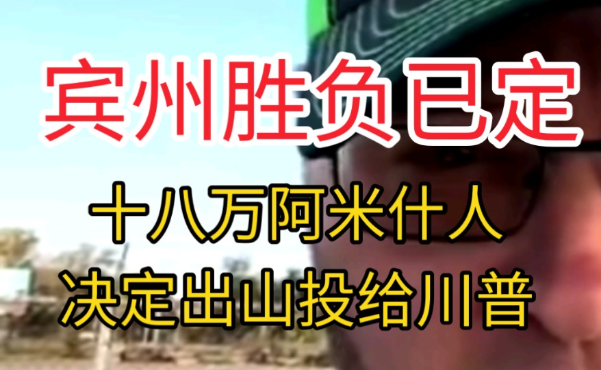 突发:宾夕法尼亚州胜负已定,十八万拒绝现代文明的阿米什派基督信徒决定今年出来投票给川普哔哩哔哩bilibili