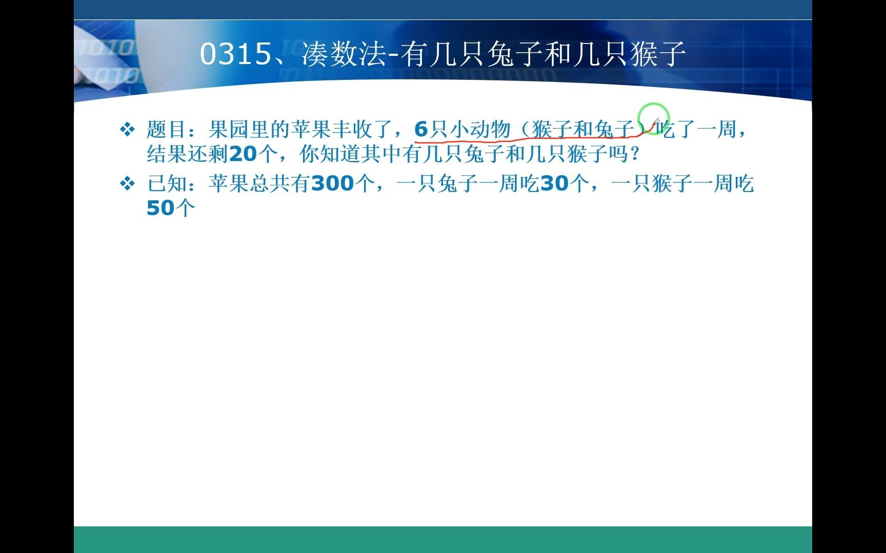 0315、凑数法有几只兔子和几只猴子哔哩哔哩bilibili