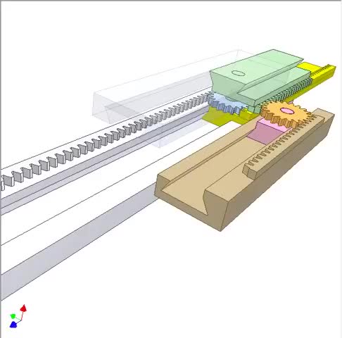 用于增大行程的齿轮齿条传动机构3a