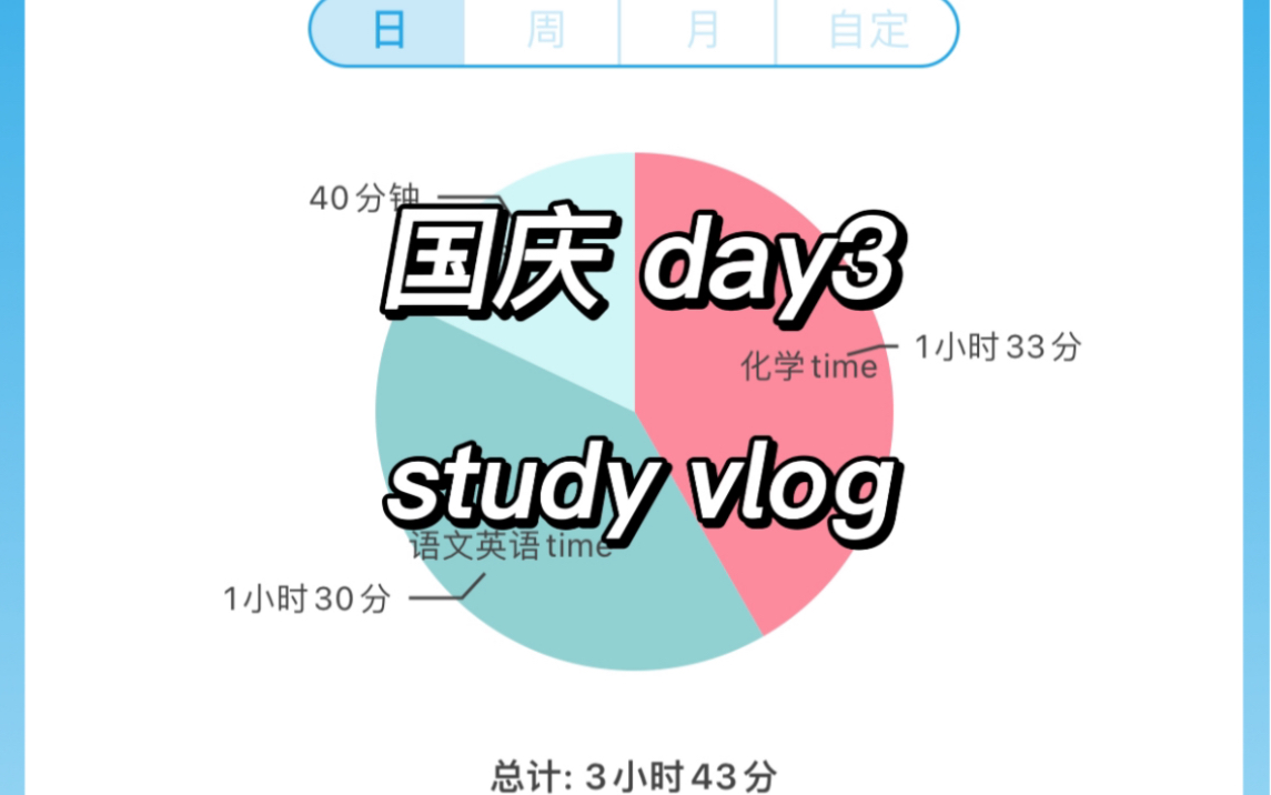 [图]国庆study vlog#day3｜4h高倍速肝完国庆作业｜复盘化学｜Dancing to the moon｜