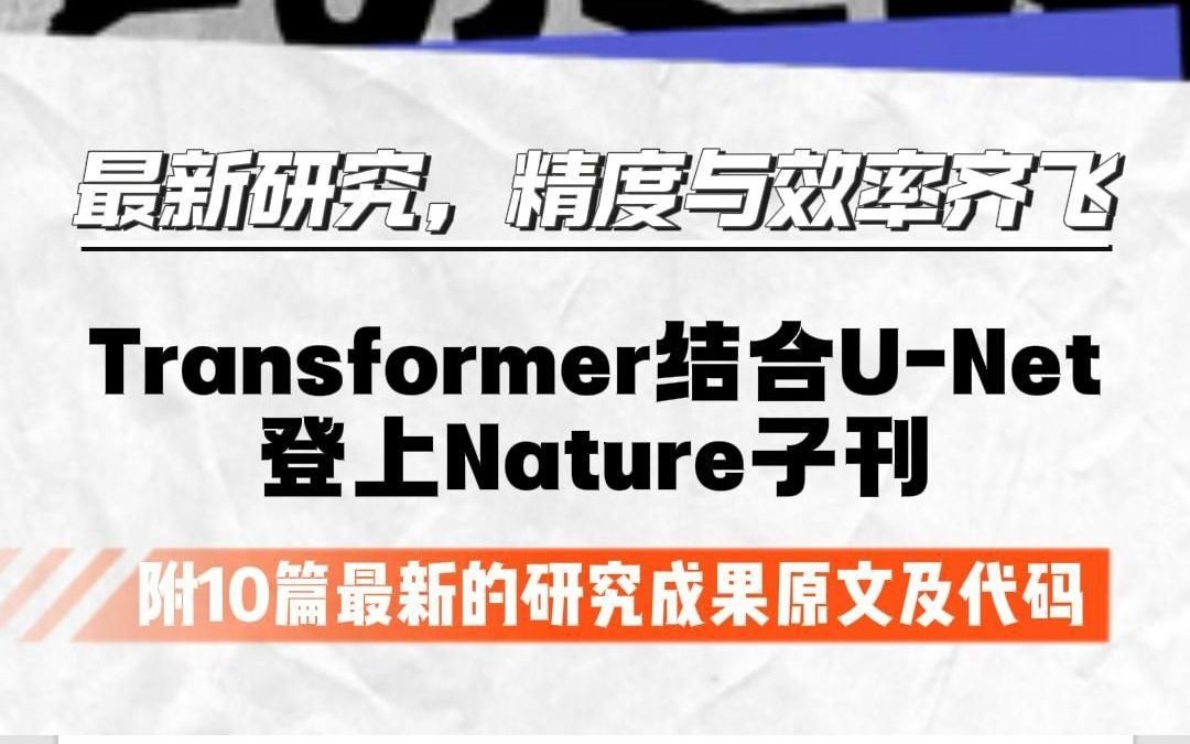 Transformer结合UNet登上Nature子刊! 最新研究,精度与效率齐飞哔哩哔哩bilibili