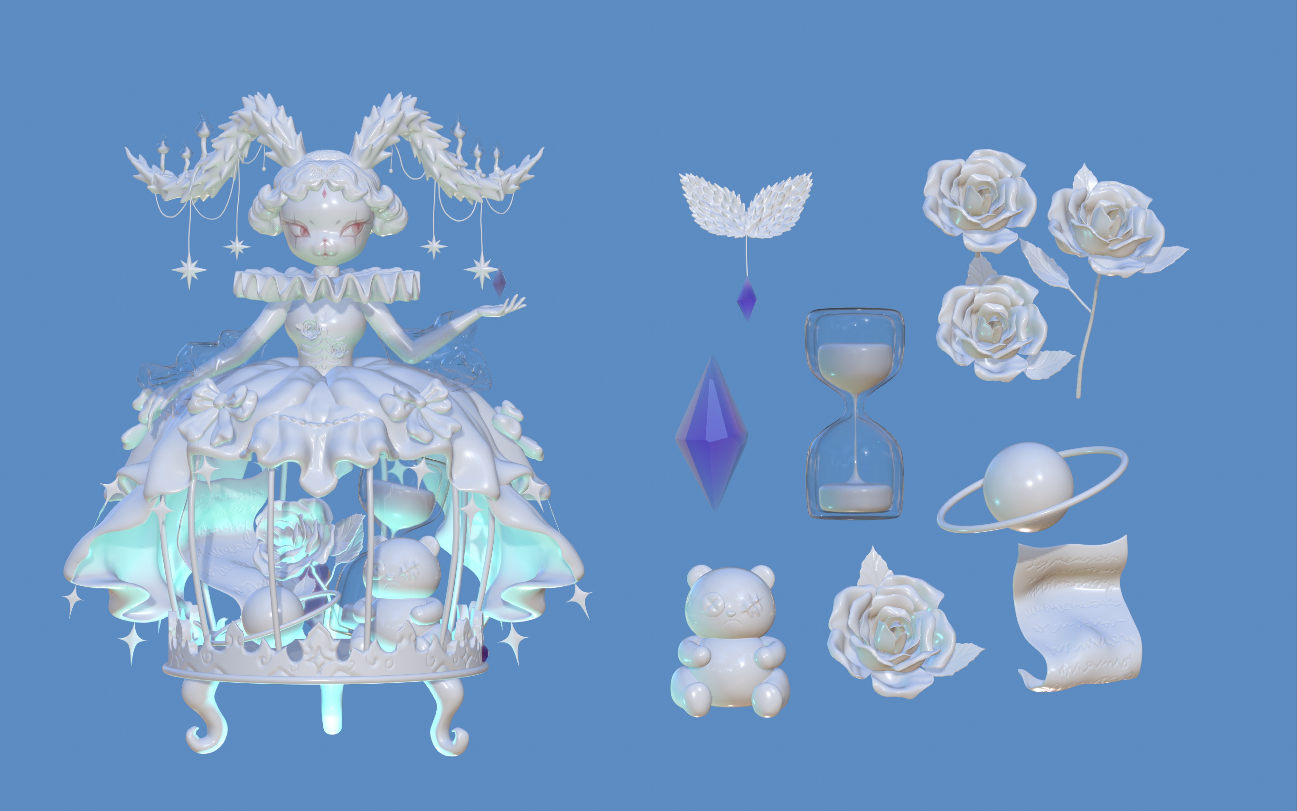 原创nomad建模|《兔子小姐的神秘裙子》