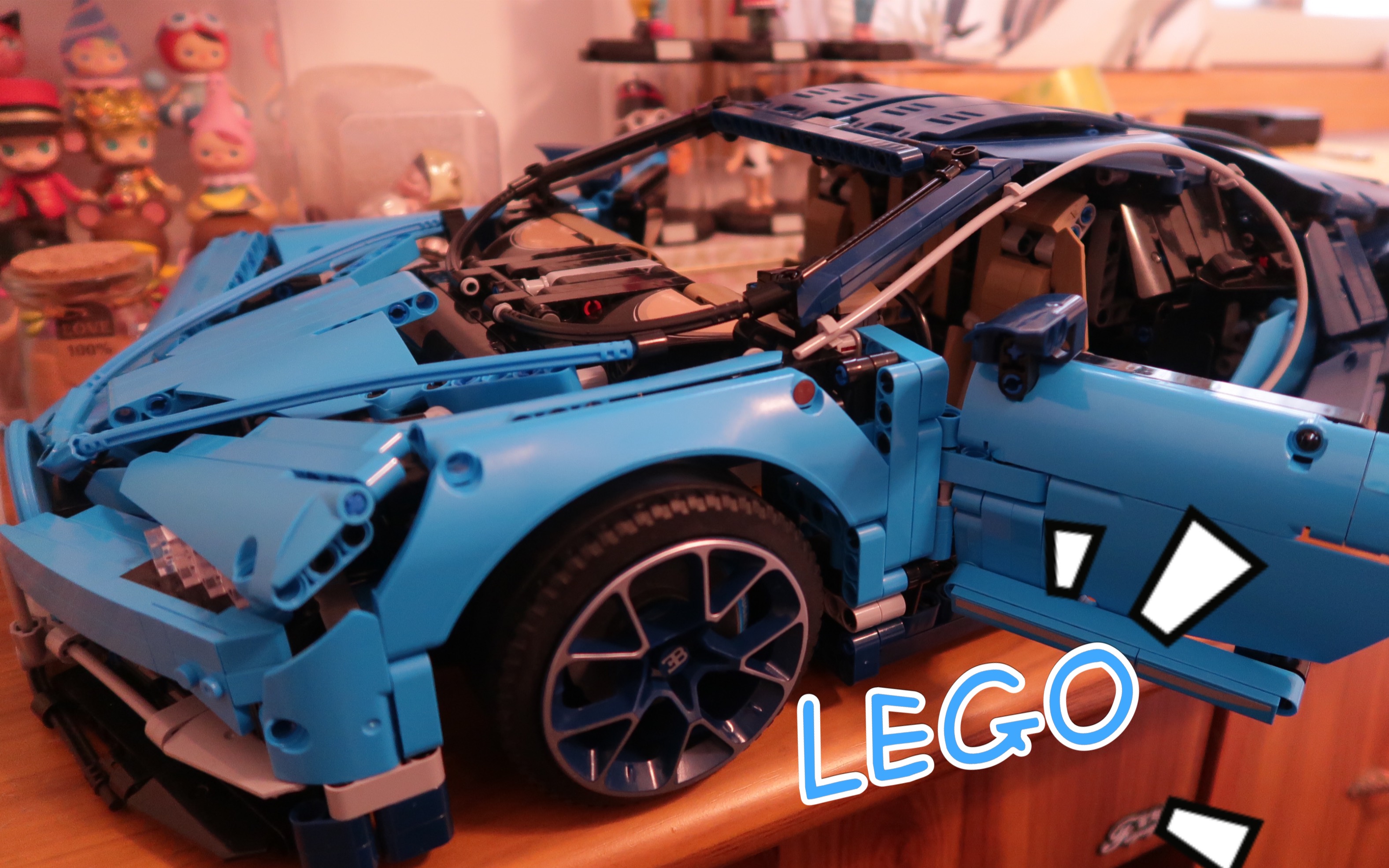 lego 拼命十三郎解锁姿势完成机械组布加迪