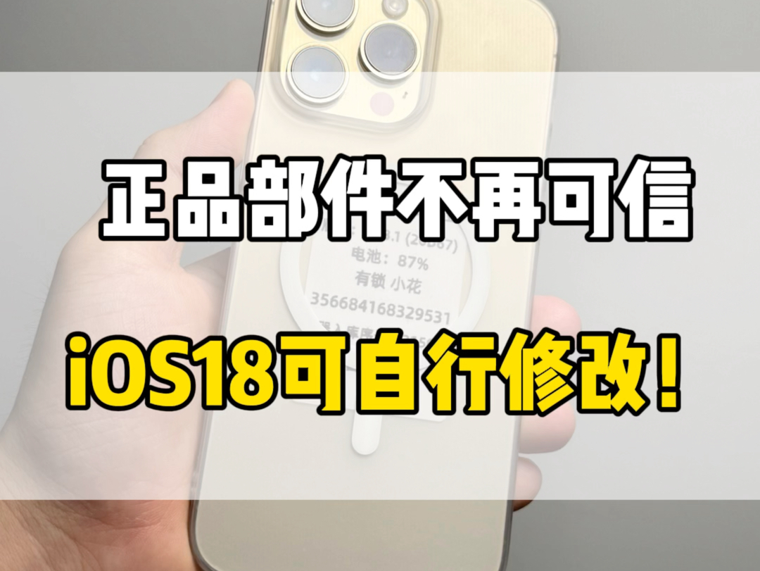 反正我不会再买iOS18的正品部件iPhone!哔哩哔哩bilibili