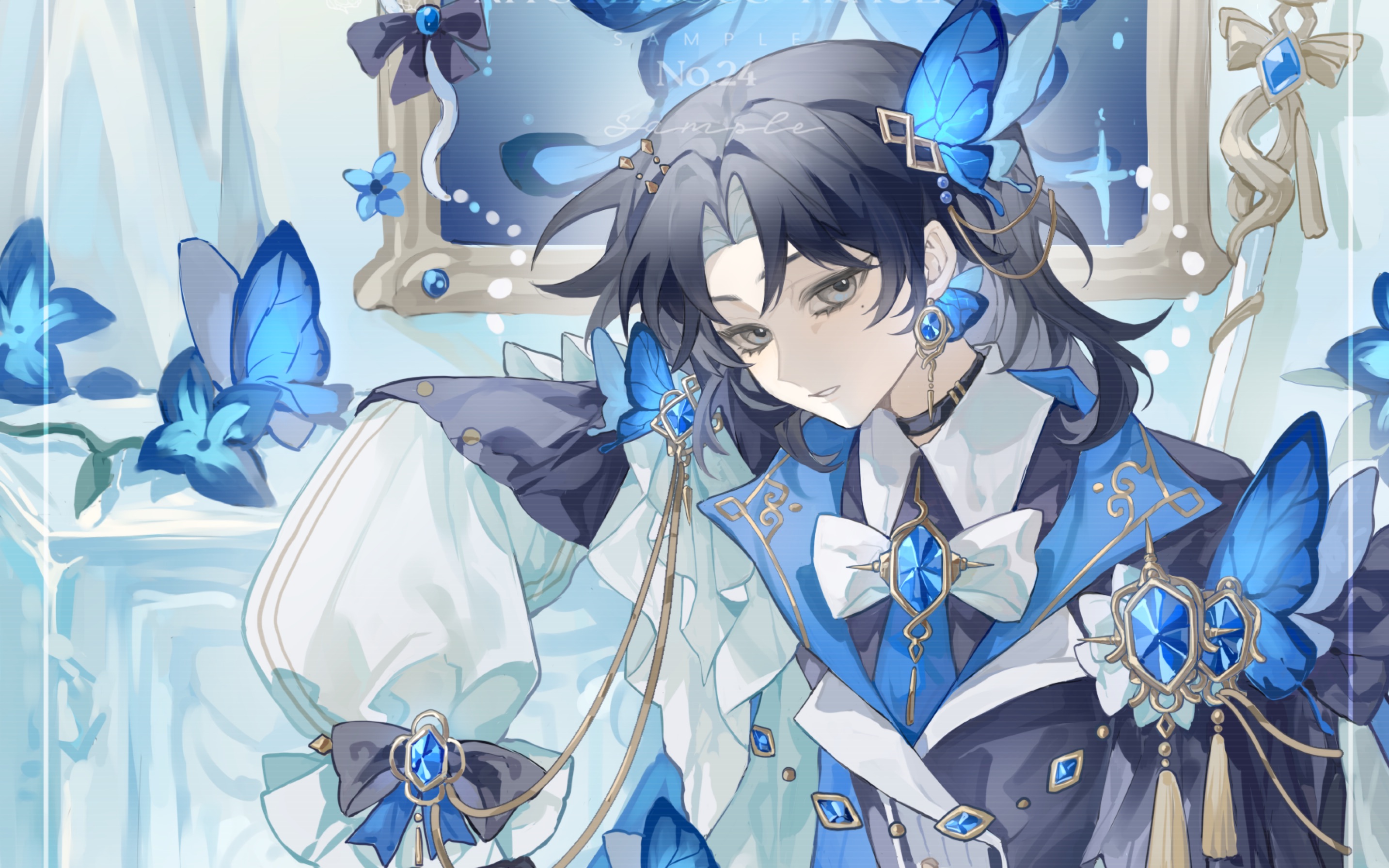 【稿件过程】蓝闪蝶-十四起司-画-哔哩哔哩视频