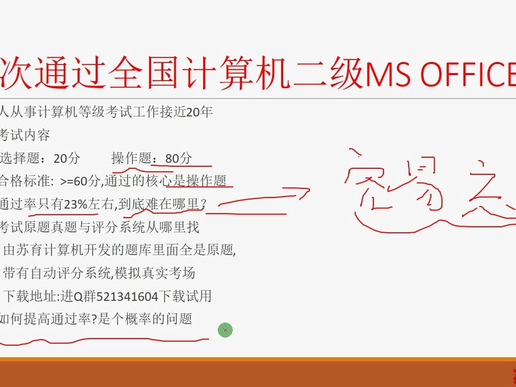 如何一次通过全国计算机二级ms office哔哩哔哩bilibili