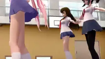 【MMD】Mirai Nikki-Fell tle sound 我妻由乃和病娇集体舞蹈【病娇模拟器】