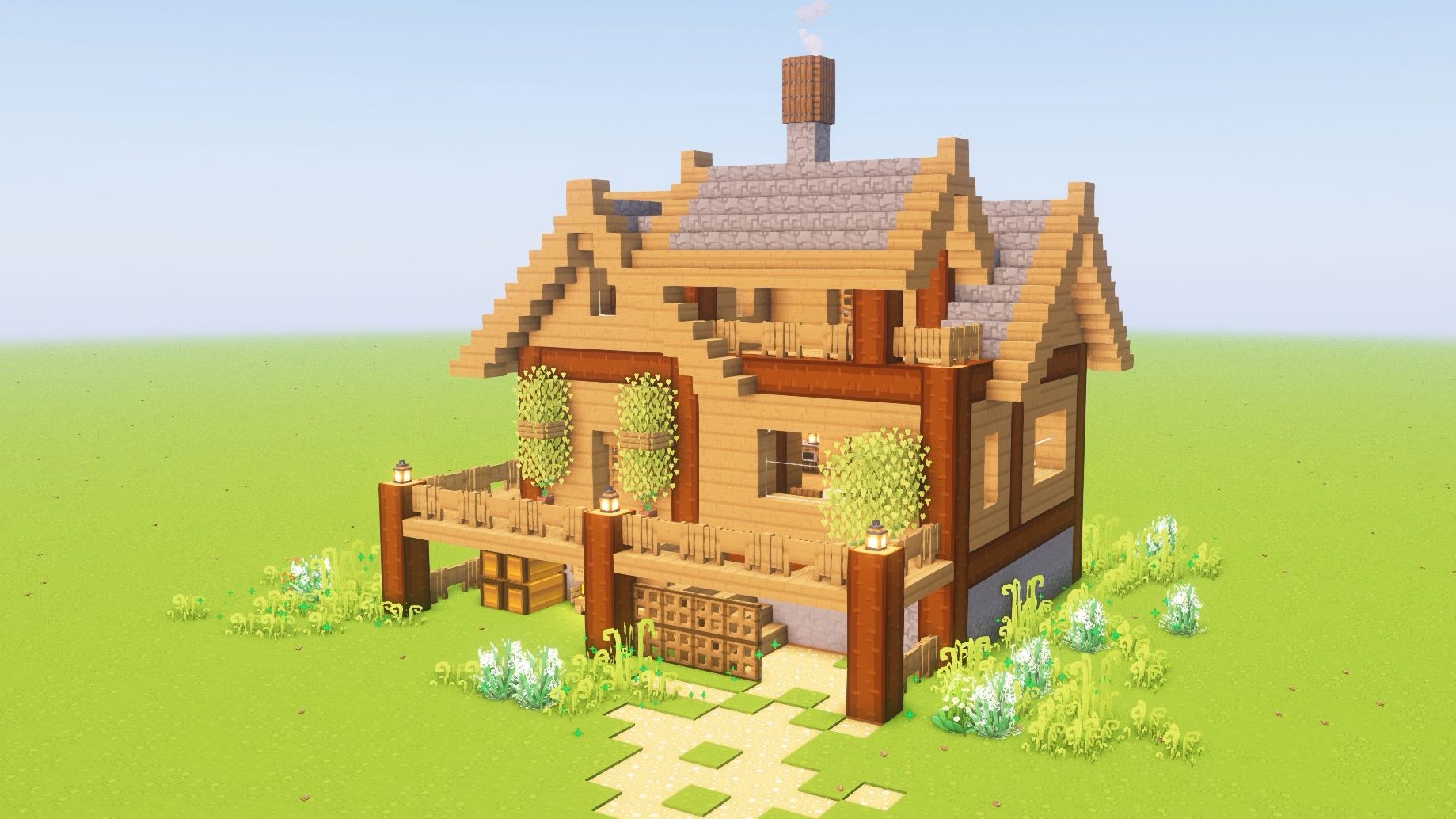 【minecraft建筑】简单的木质小屋