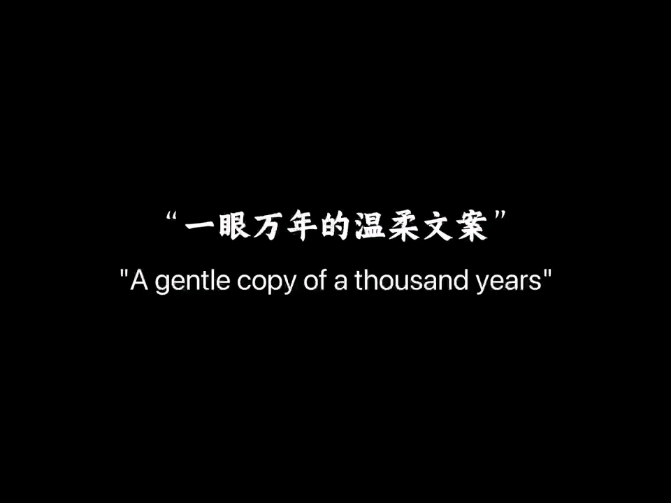 "一眼万年的温柔文案"