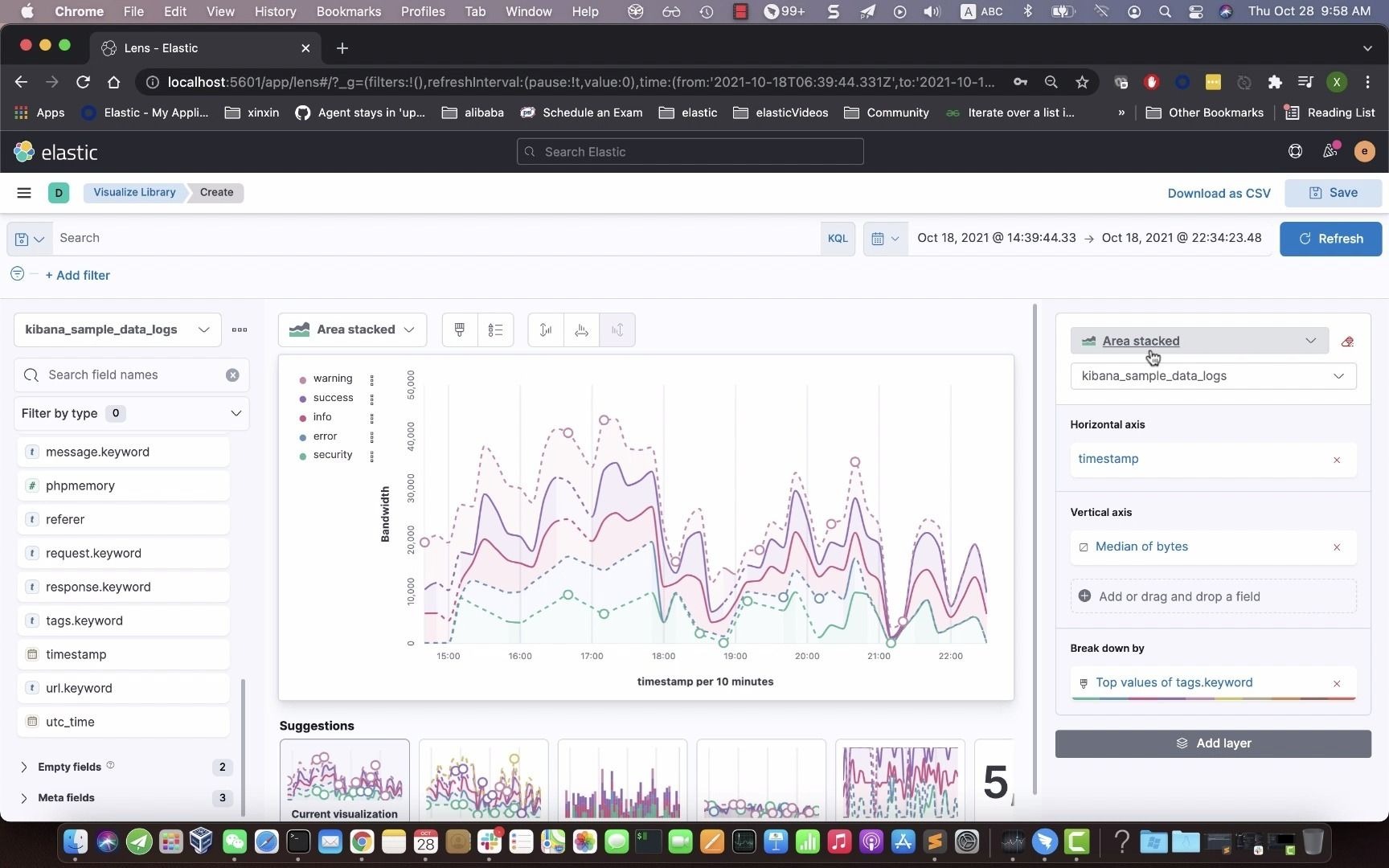 如何在 Kibana 中创建 line,bar 及 area 可视化并定制 legend哔哩哔哩bilibili