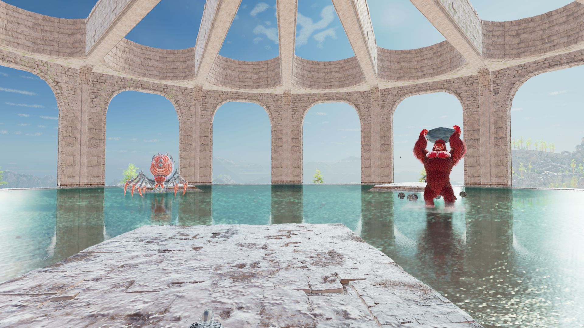 【方舟生存飞升】单人白喷子中心岛困难boss(官服难度)