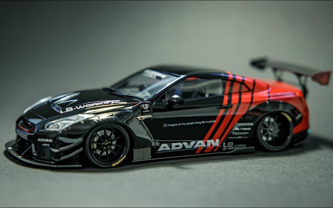 1/24 LBWORKS R35 ADVAN GTR 青岛社 LBWK full build哔哩哔哩bilibili