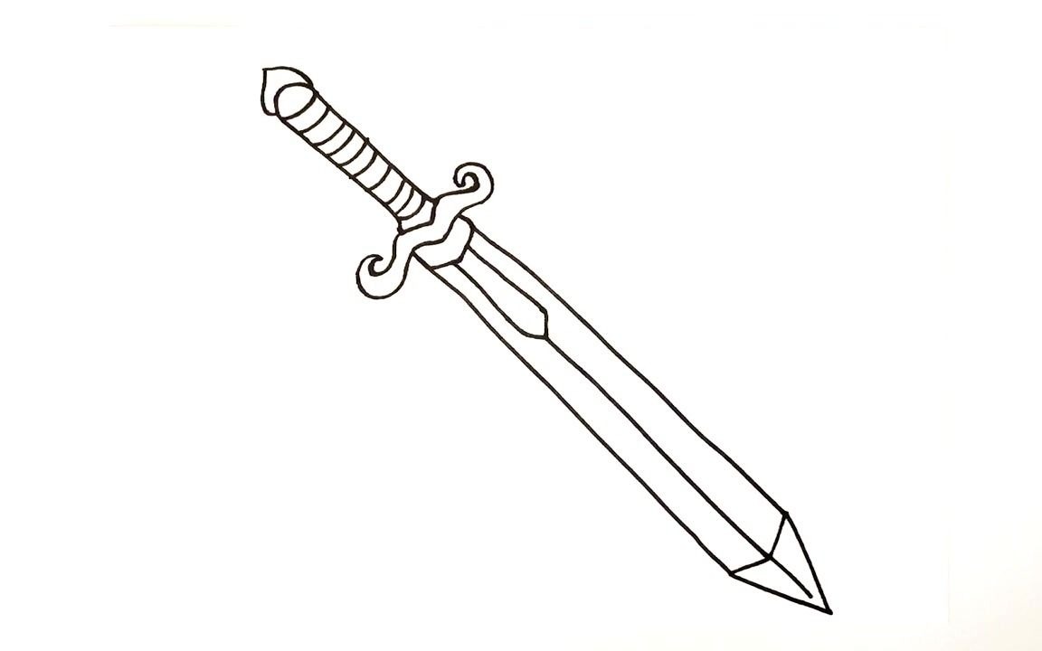 剑柄画法图片
