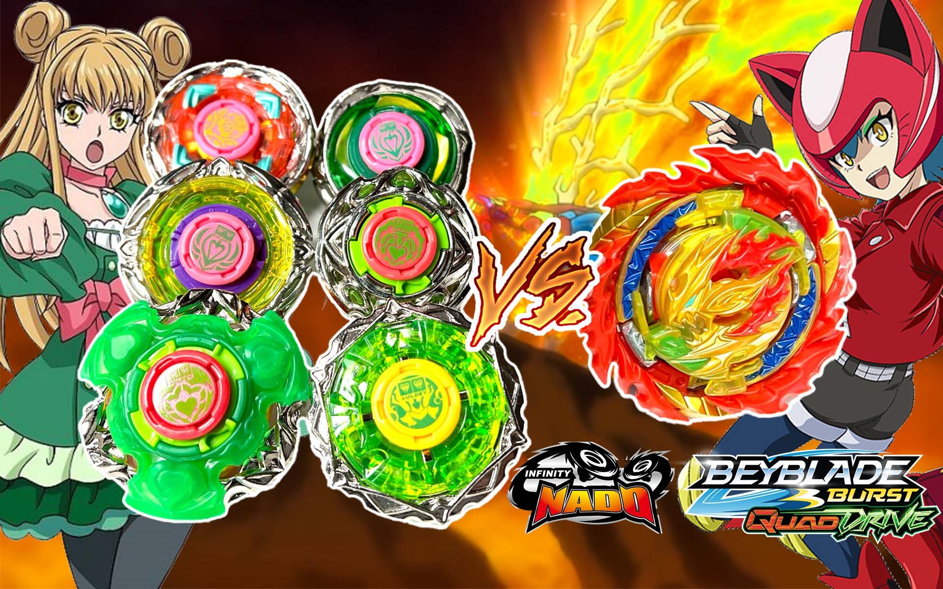 女主角大战飓风战魂蓝若冰vs战斗陀螺db伊利亚冰火三重天