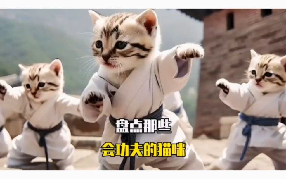 会中国功夫的猫咪