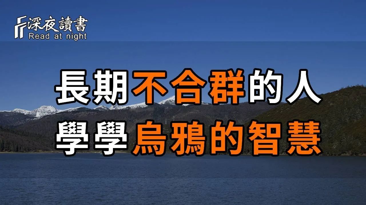 如果你是一个很不合群的人,看懂这个乌鸦的智慧,就通透了! 【深夜读书】哔哩哔哩bilibili