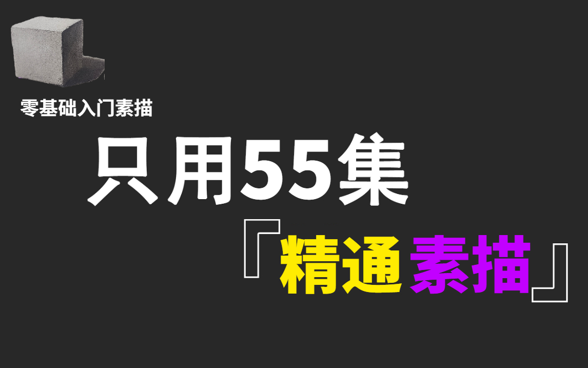 【零基础入门素描】别再走弯路了!这绝对是全B站最用心(没有之一)的素描入门教程,入门到精通仅需55集!哔哩哔哩bilibili