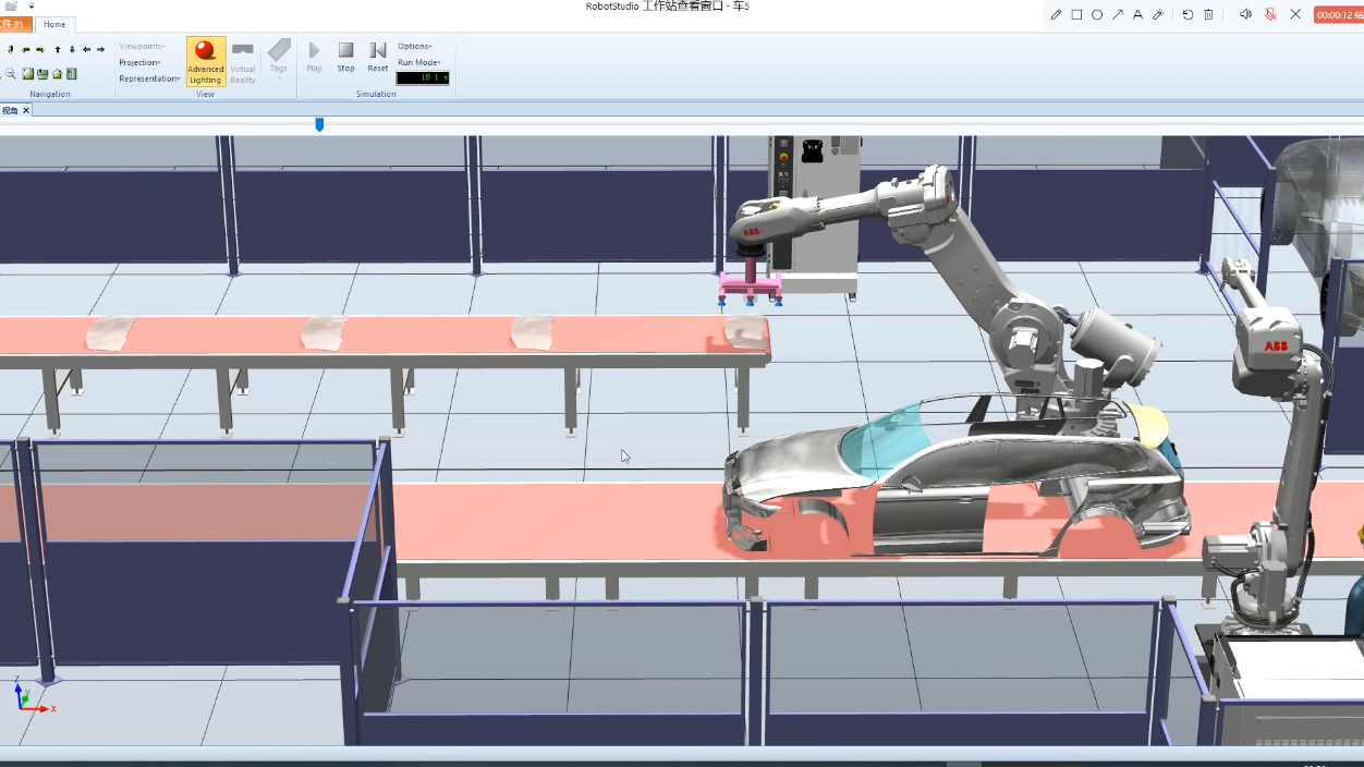 ABB机器人虚拟仿真汽车玻璃装配工作站设计基于Robotstudio哔哩哔哩bilibili