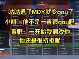 Descargar video: 【青野】咕咕退了MDY就变gay了，小凯：他不是一直很gay吗，青野：一开始我调戏他，他还是很抗拒呢