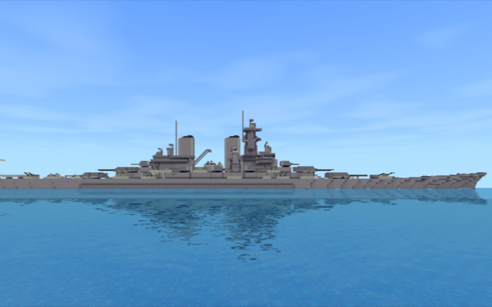 用迷你世界还原战舰世界军舰【波多黎各号巡洋舰】