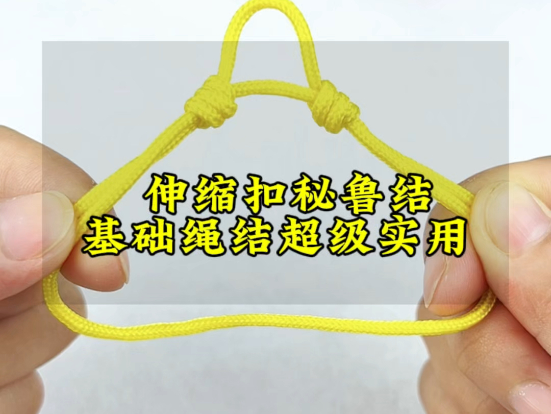 伸缩扣秘鲁结慢动作教程,超级实用#编绳教程#生活小技巧#手工diy#学会