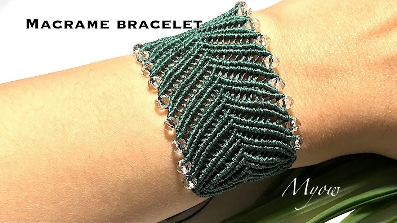 【myow handmade】手链绳编教程295 macrame bracelet _ myow 295