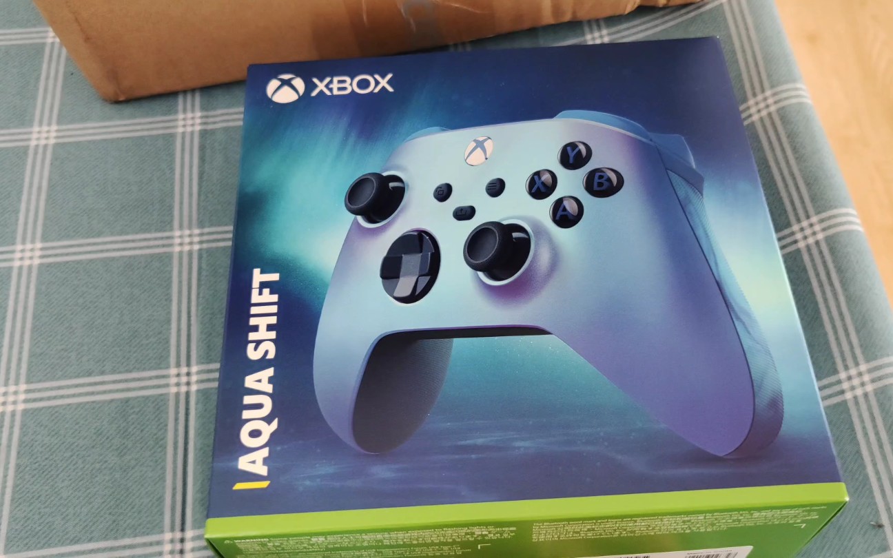 dominxboxseries手柄极光蓝开箱