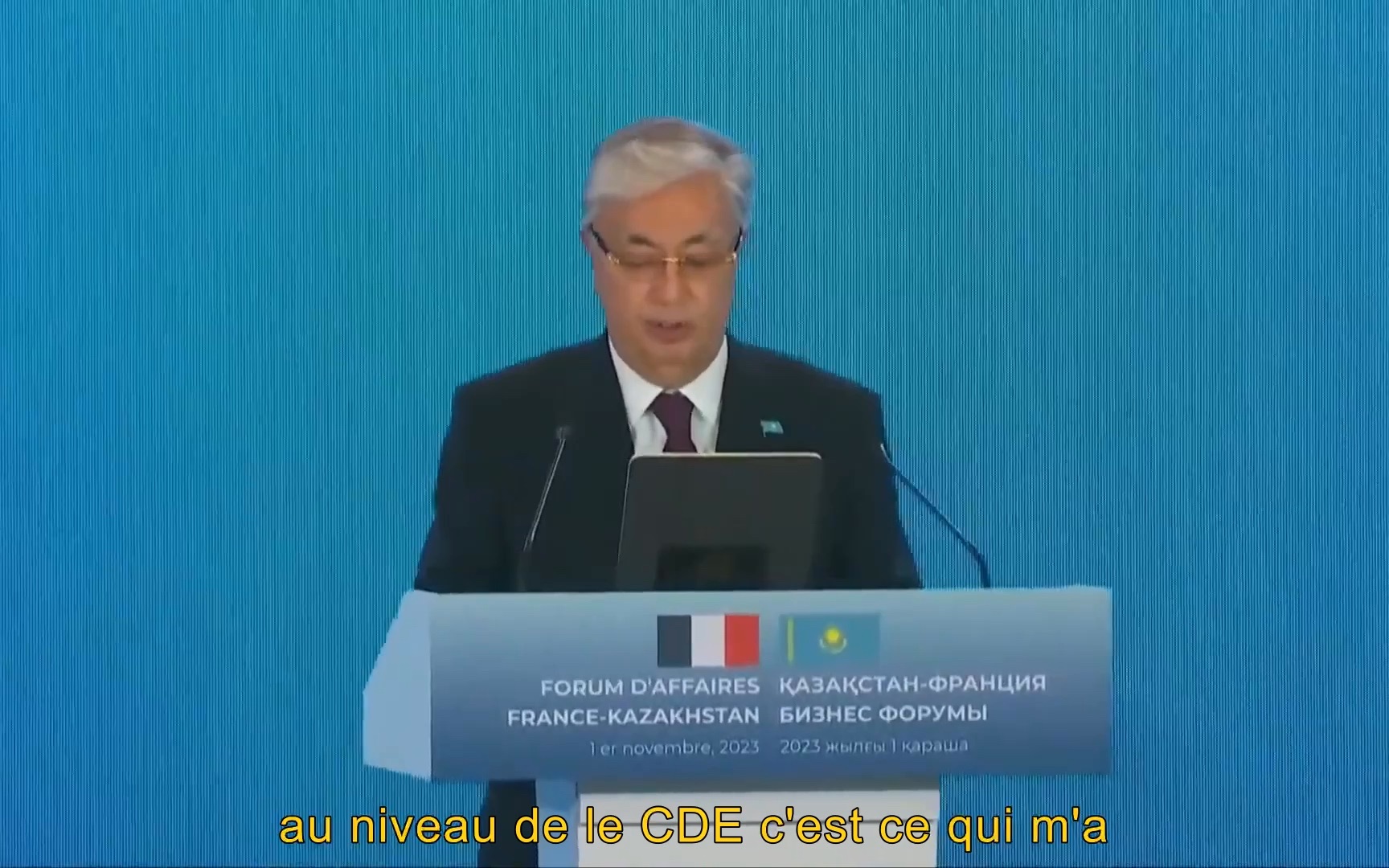 法语熟肉法国热点马克龙在哈萨克斯坦法国商务论坛全体会议开幕式发言哔哩哔哩bilibili